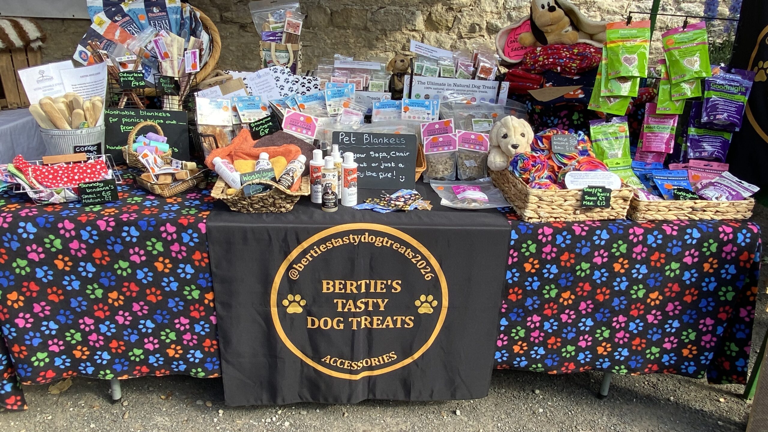 Bertie’s Tasty Dog Treats and Accessories.